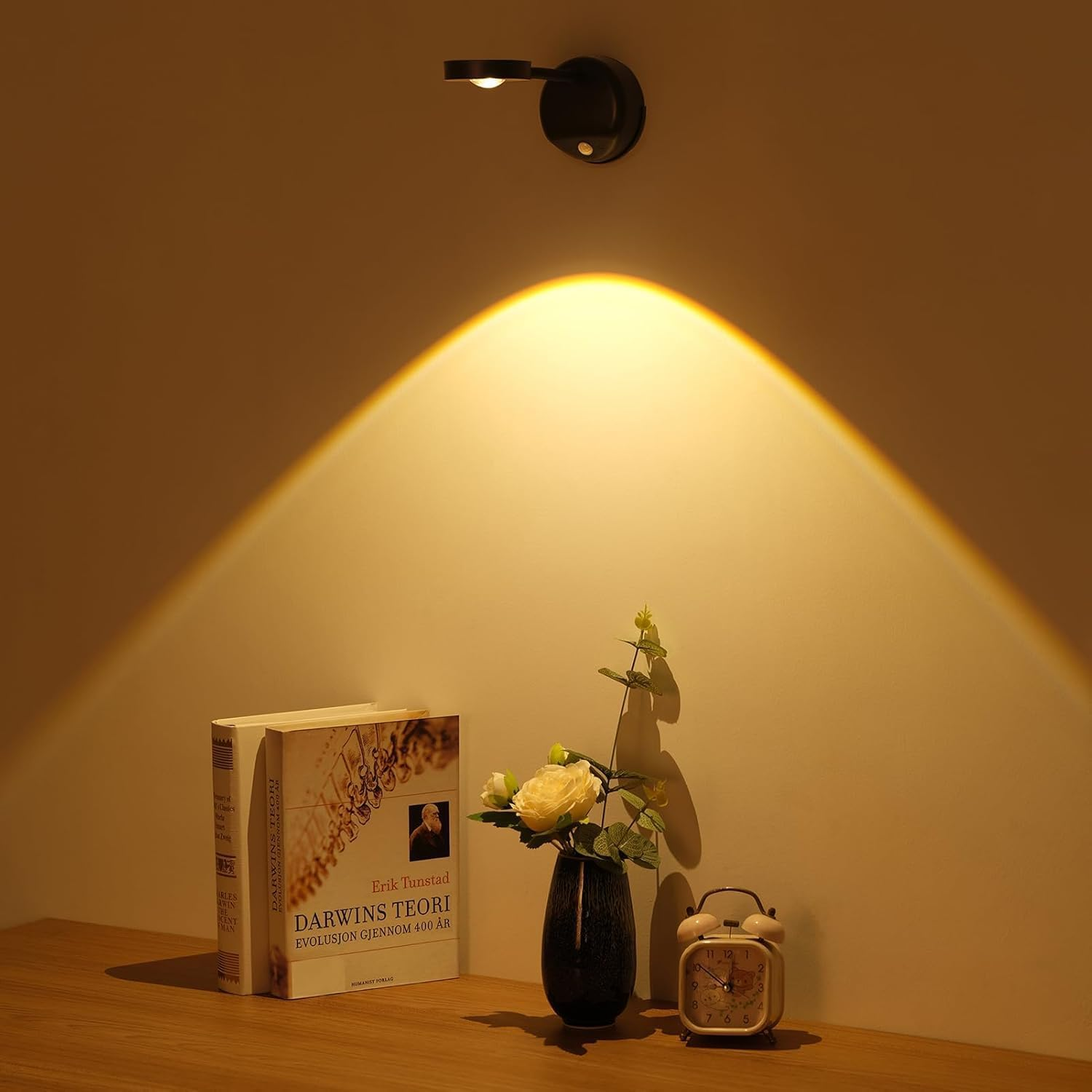 LADWOKFI Wireless Picture Light Motion Sensor Light Indoor Rechargeable 1200Mah 3 Color Wall Sconce Dimmable Wall Spotlights Bedroom Hallway Stairway Toilet Corridor Nightlight 1PCS image number 2