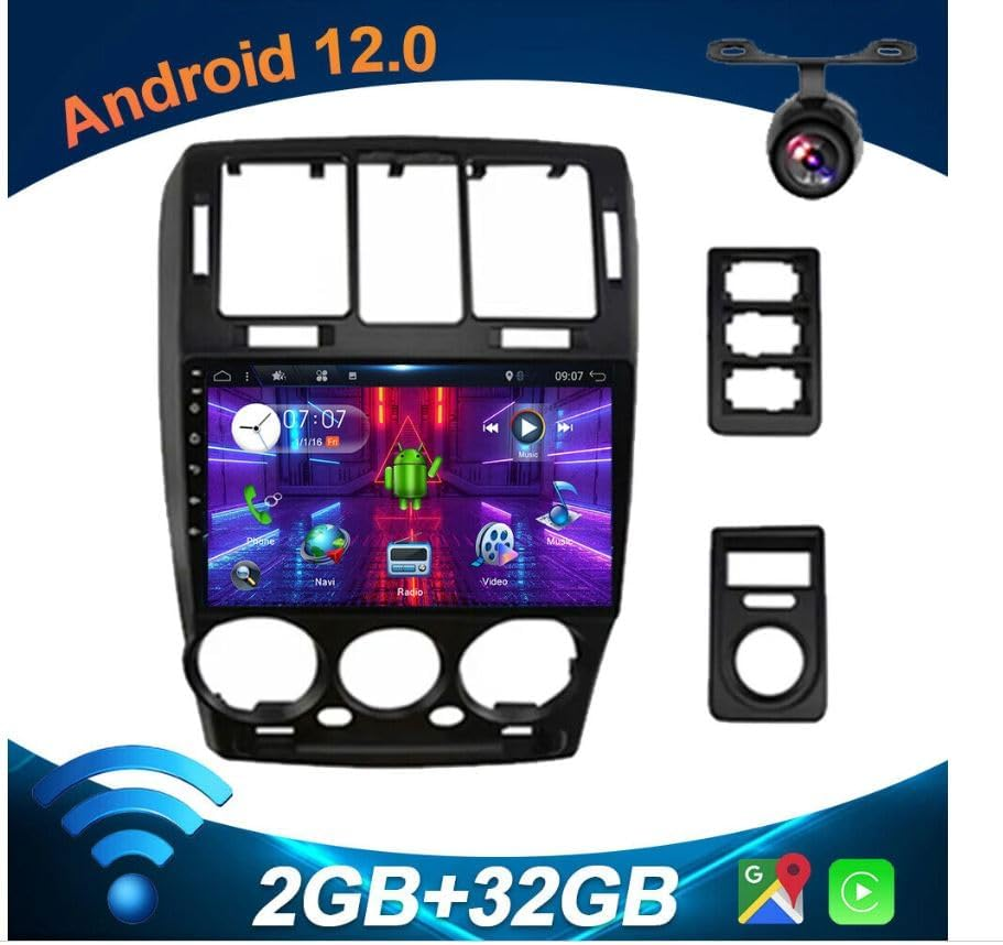 Car Stereo Compatible for Hyundai Getz 2002-2011 Double DIN Car Stereo Radio 2+32G 9" Touch Screen Radio Wireless Carplay Android Auto Bluetooth Wifi FM GPS Mic image number 4