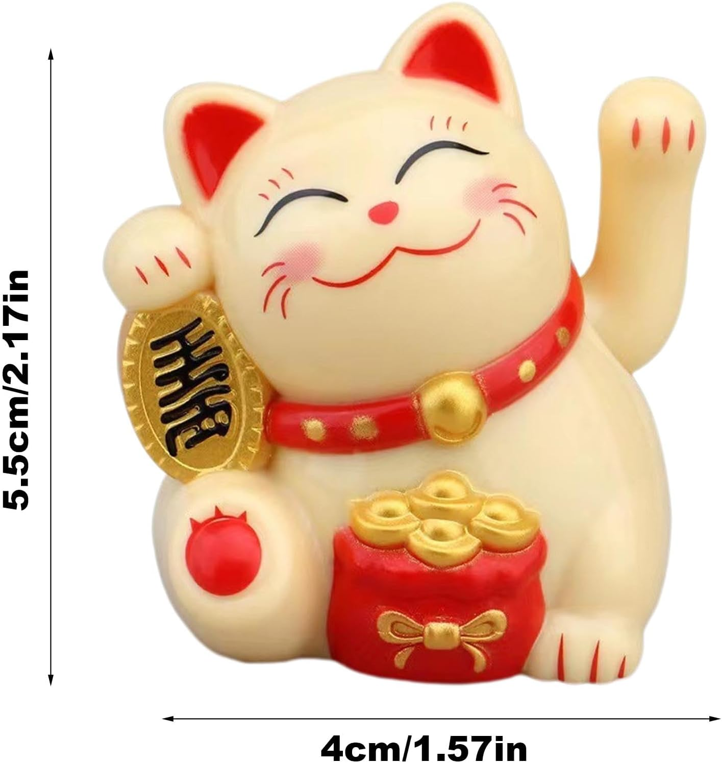 Solar Waving Lucky Cat - Solar Lucky Cat Waving Arm, Solar Powered Cute Waving Cat | Lucky Waving Wealth Cat, Vivid and Lovely Chinese Cat, Chinese Lucky Cat Decoration, Fengshui Lucky Cat - Black image number 7