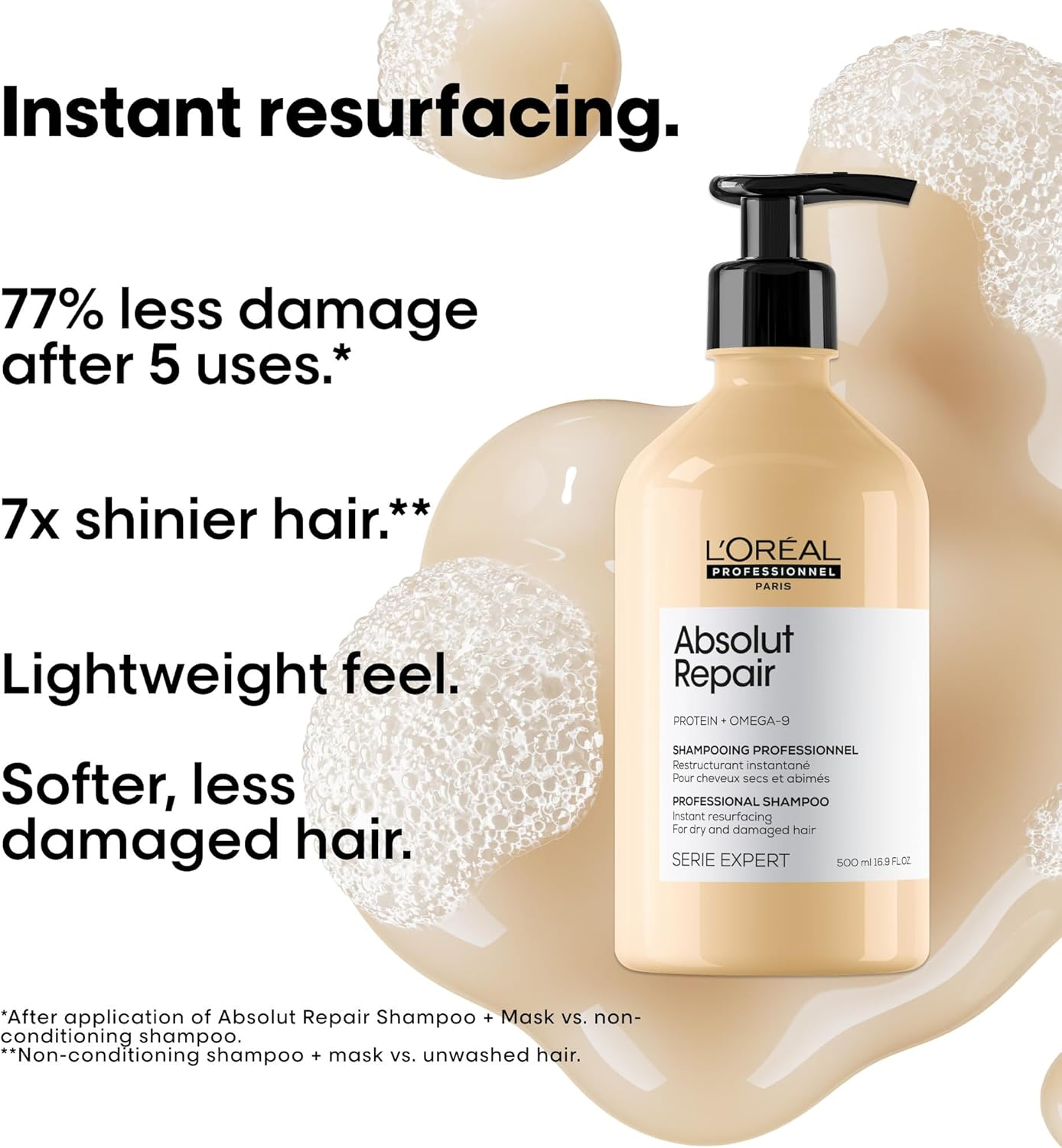 L'Oreal Professionnel Serie Expert Absolut Repair Shampoo 500 Ml image number 4