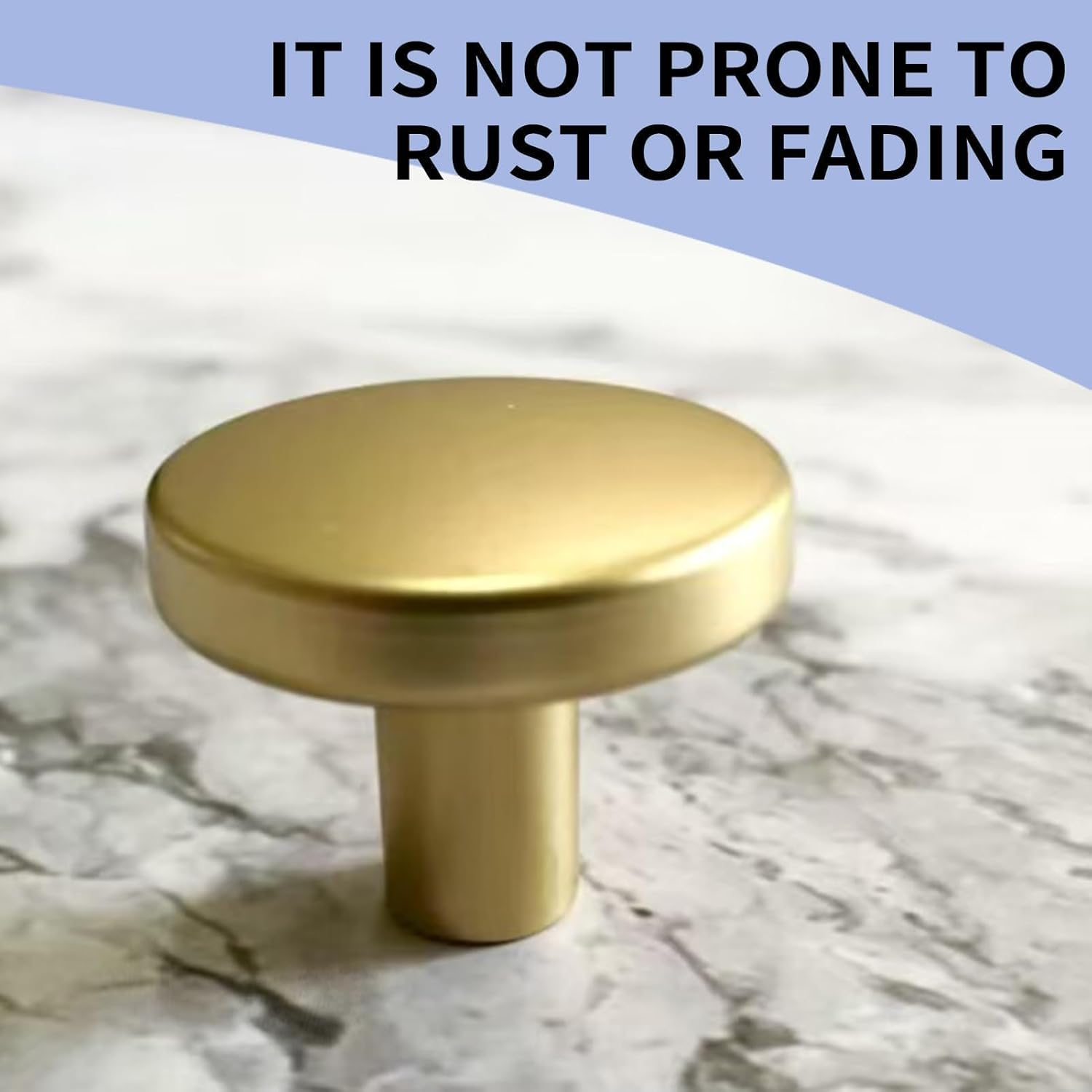 Solid Brass Cabinet Knobs 8-Pack, Brushed Finish Door Knobs for Cabinet Cupboard Drawers, High-Quality round Brass Knobs with Screws, Suitable for 18Mm Thick Plates, round Solid Brass Cabinet Knobs