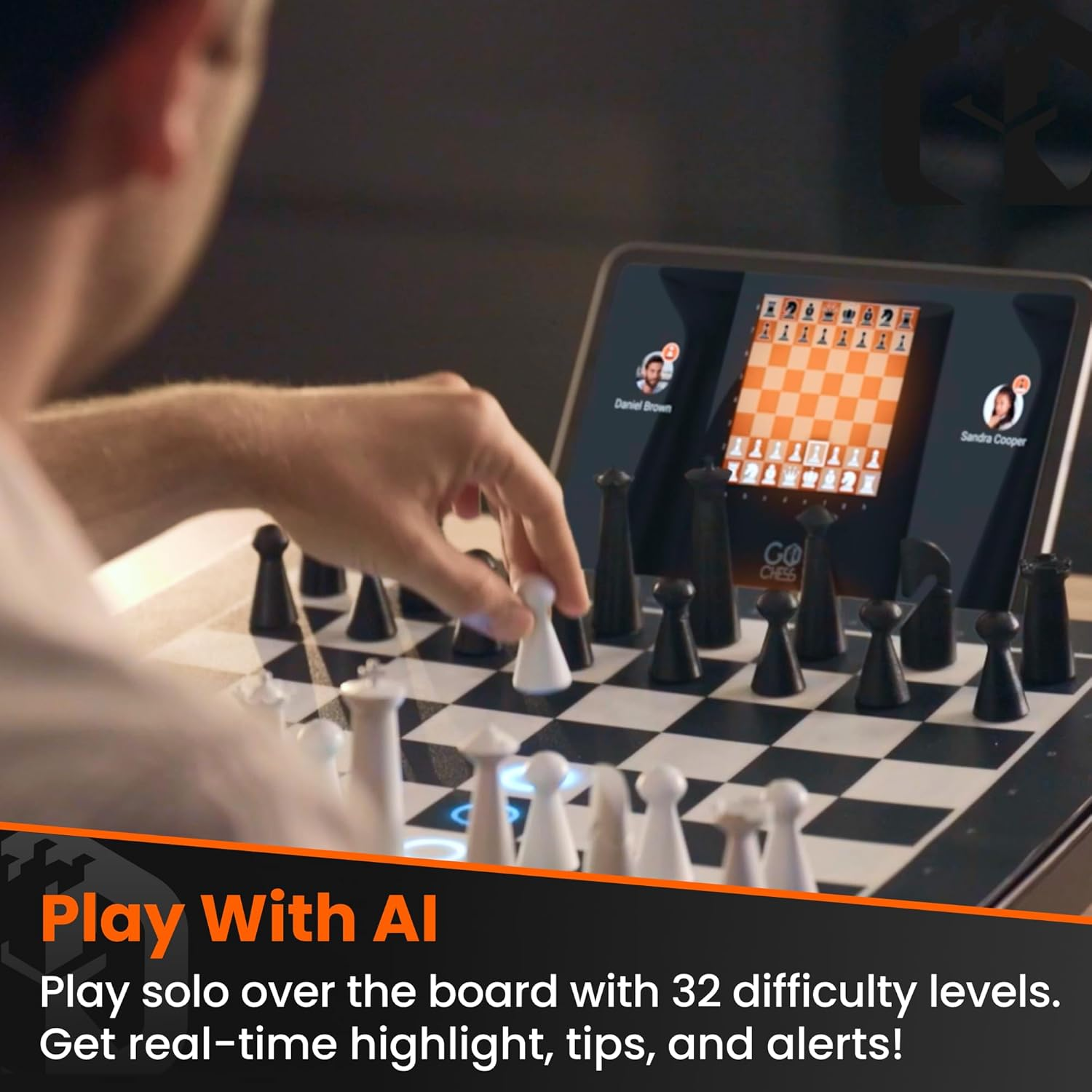 Gochess Mini - AI Electronic Chess Board Game, Light up Chess Set for Adults & Kids for All Skill Levels with Online Play App - Perfect for Smart Board Games Lovers image number 5