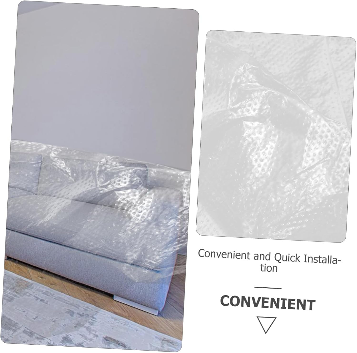 COHEALI 3Rolls Dust Protective Film for Cars Auto Body Furniture Cover Paint Adhesive Protective Film for Vehicle Coverage during Painting image number 1