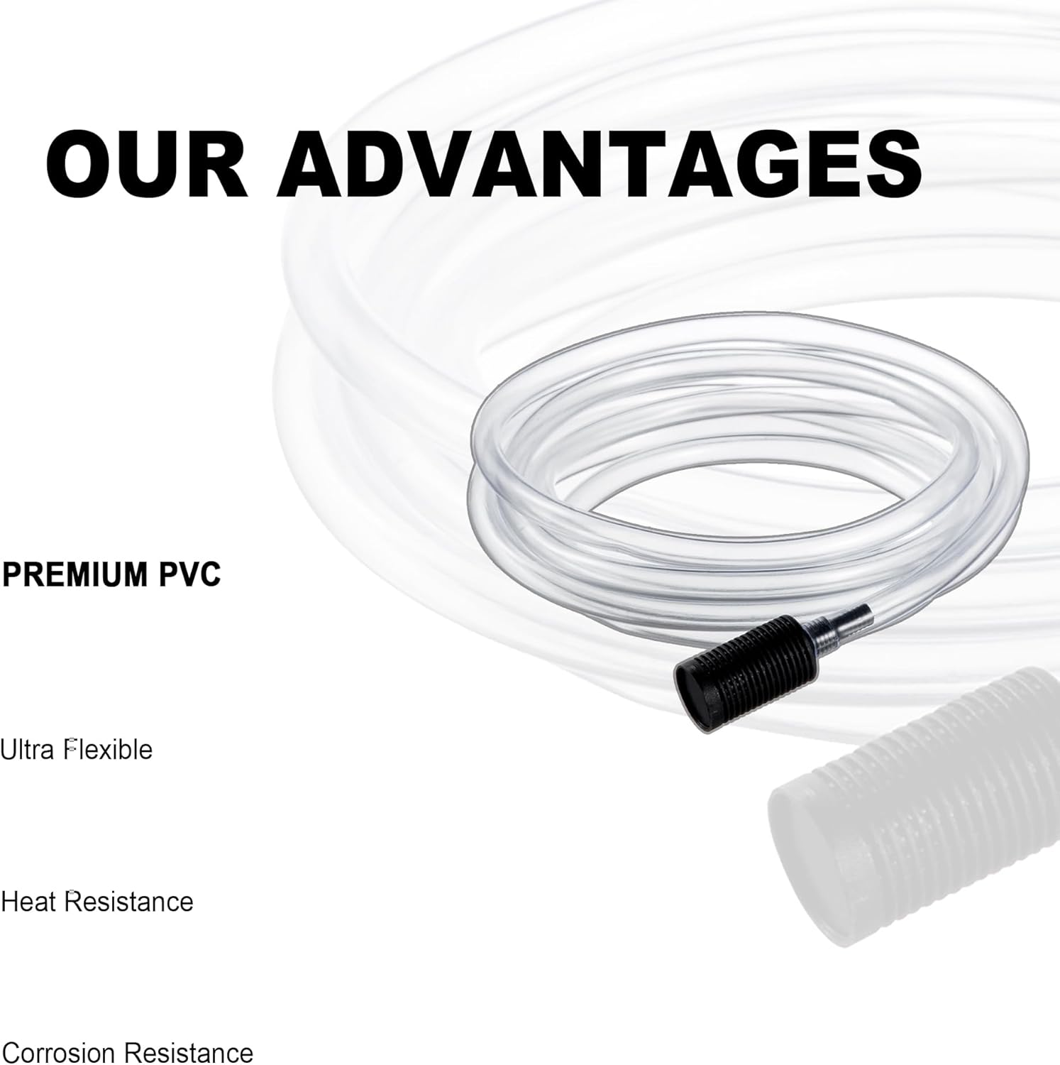 Raincovo Pressure Washer Siphon Hose for Downstream Injector, Power Washer Soap Dispenser Suction Tubing 10 Feet with 3 Filters image number 2