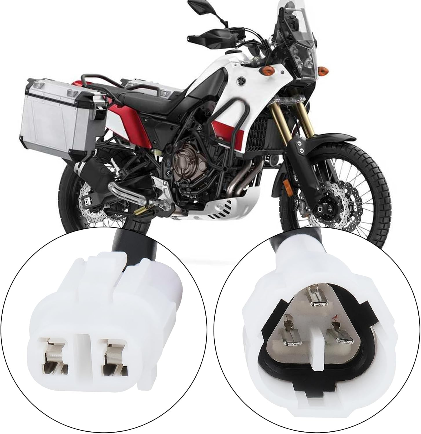 Emsea Set of Super Power Outlet Splitter with Pre-Wire 18AWG USB Charger Heated Grips Lights Compatible with Yamaha Compatible with Tenere 700 image number 5