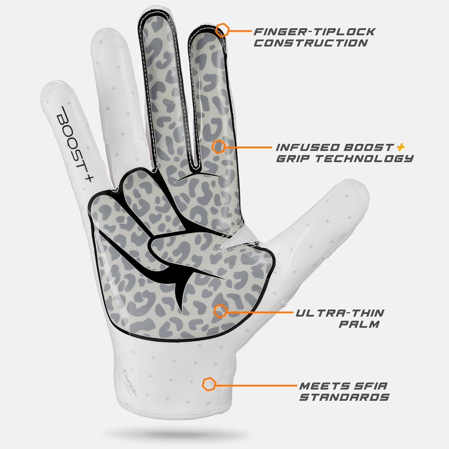 Grip Boost Peace Stealth 6.0 Boost plus Football Gloves - Adult Sizes image number 5