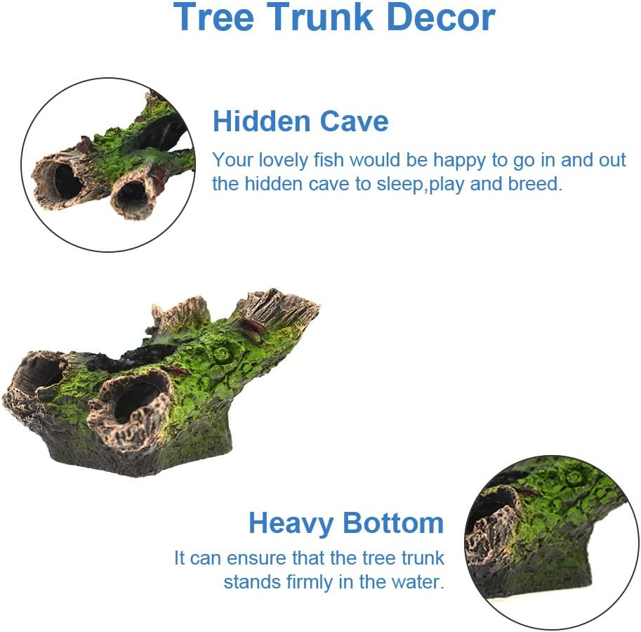 Greenjoy Aquarium Decorations Fish-Tank Accessories Plants - Fish Tank Decor Kit with Artificial Plants and Hideouts Ornaments,Small (Ornaments Set #2) image number 1