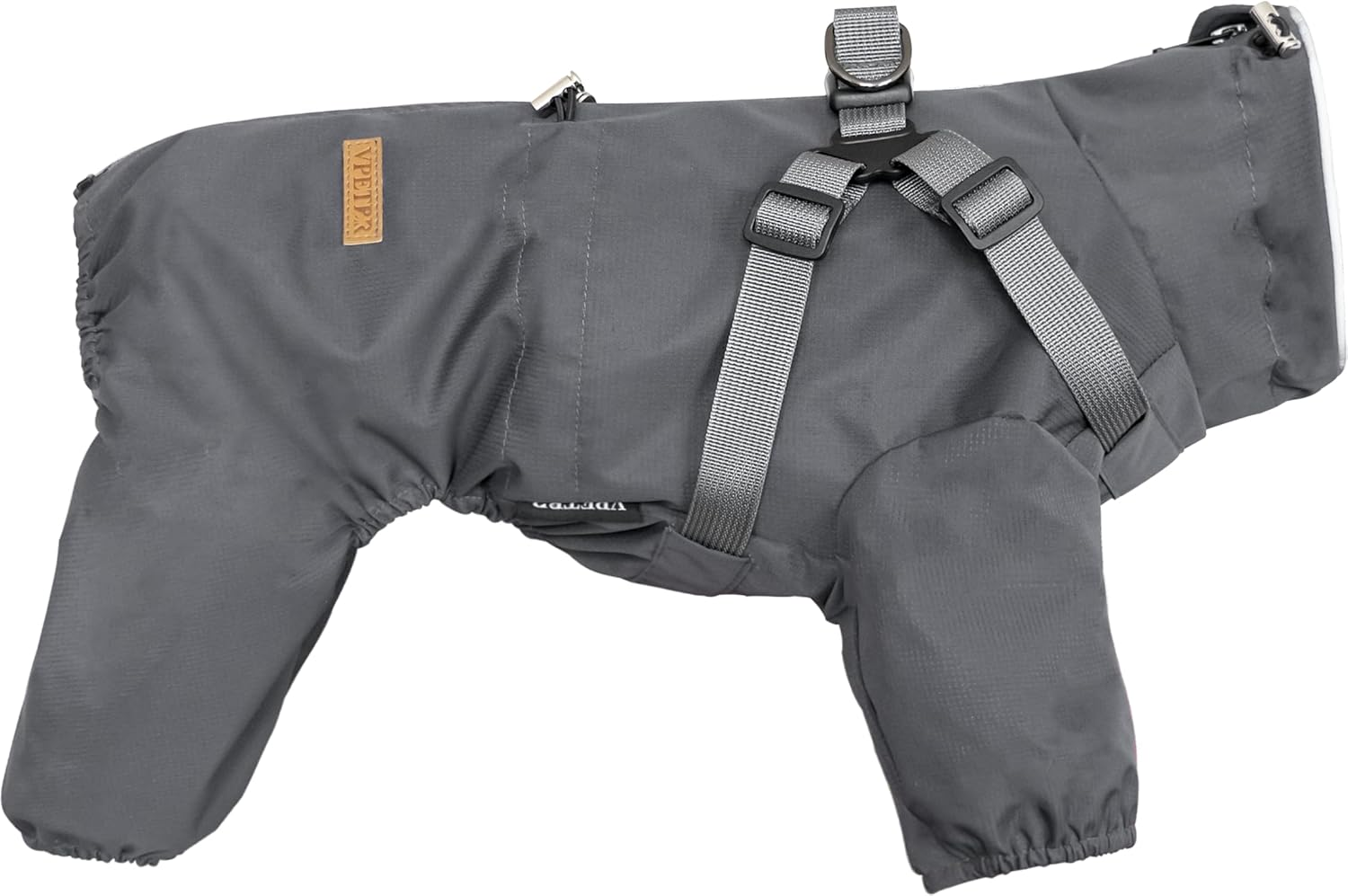 BT Bear Dog Harness Raincoat,Adjustable 4 Legs Dog Jacket with Harness Reflective Jumpsuit Waterproof Coat for Medium Large Dogs,Red 4XL