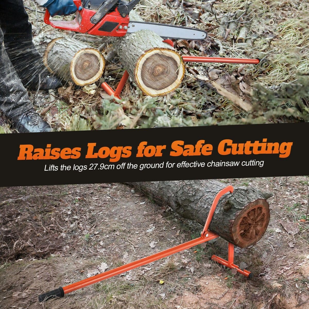 129Cm Log Lifter Roller Cant Hook Jack Logging Peavey Heavy Duty Timber Wood Lifting Rolling Raising Tool image number 2