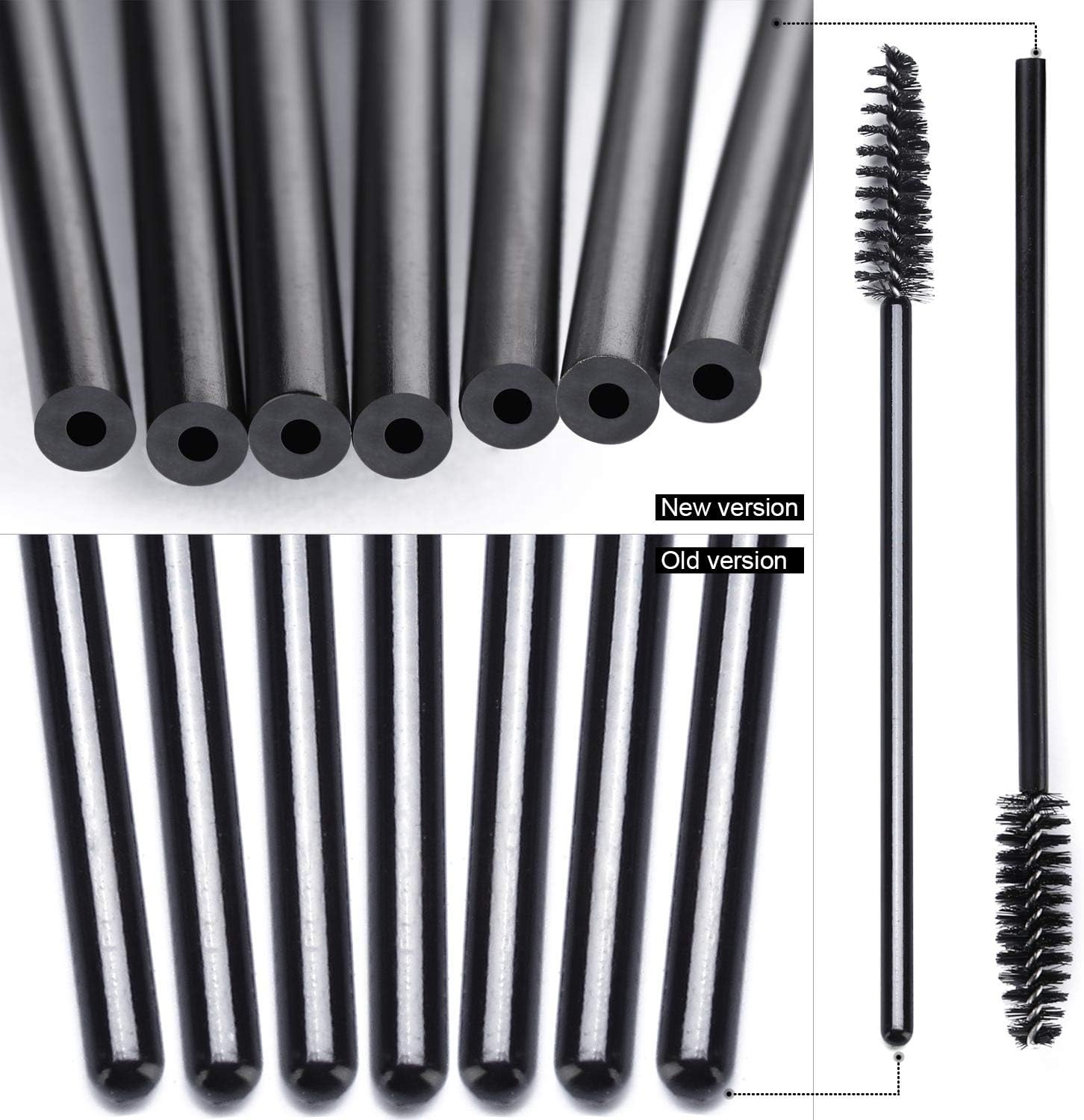 Tbestmax 200 Disposable Mascara Wand Eyebrow Brushes Spoolies Applicator for Eyelash Extension Makeup Kits