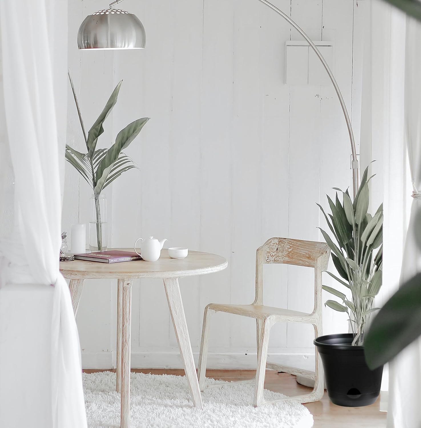 San Marino Lazy Planters - Self Watering Plant Pot Charcoal - Large Planter - Indoor & Outdoor (1 X 35Cm)