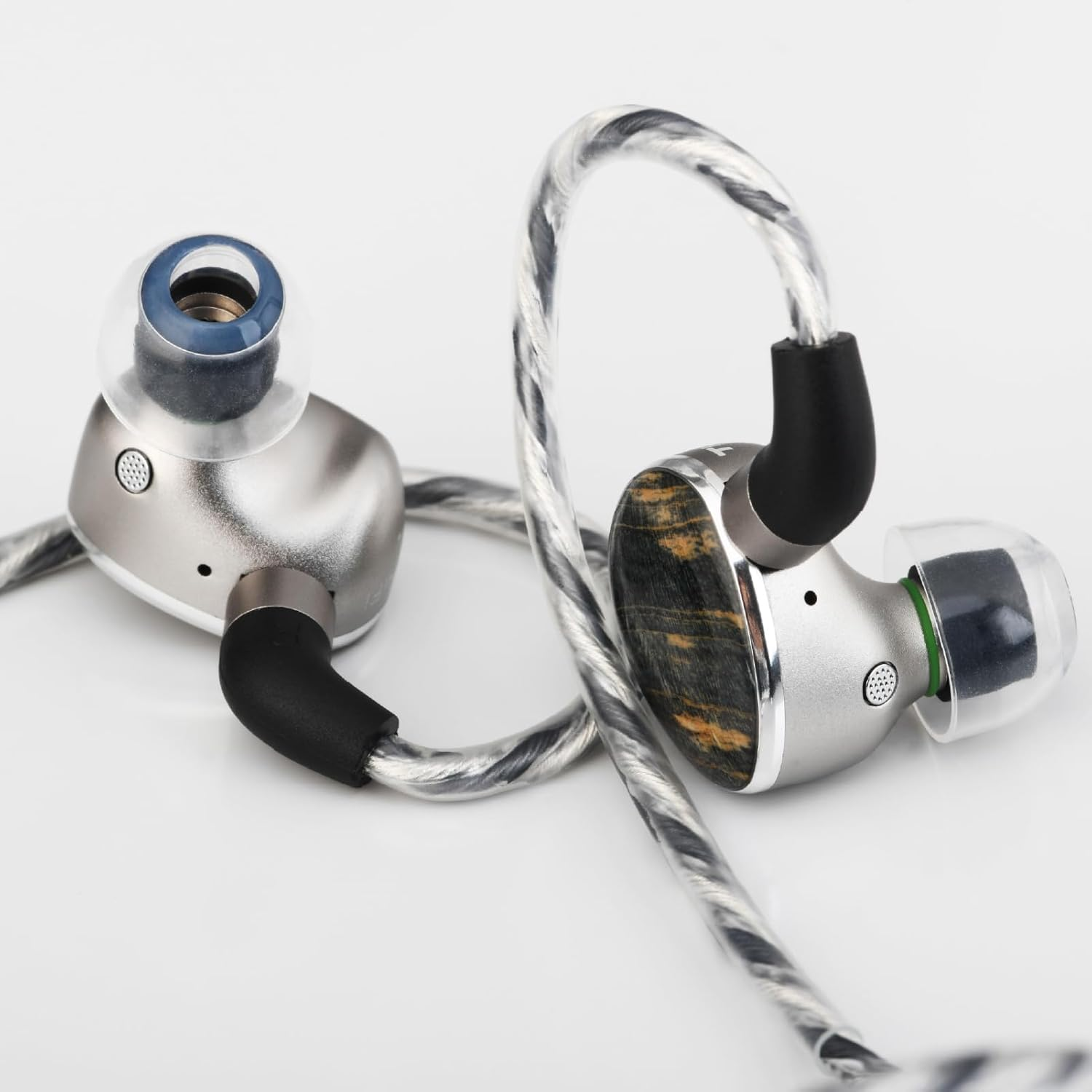 TINHIFI T6 Hifi In-Ear Monitor IEM, 1DD + 1 Planar Hybrid Wired Earphones, Flagship Dynamic Driver, Detachable Cable, Gaming and Studio Audiophile Earbuds (Silver, T6 Type-C+Mic)