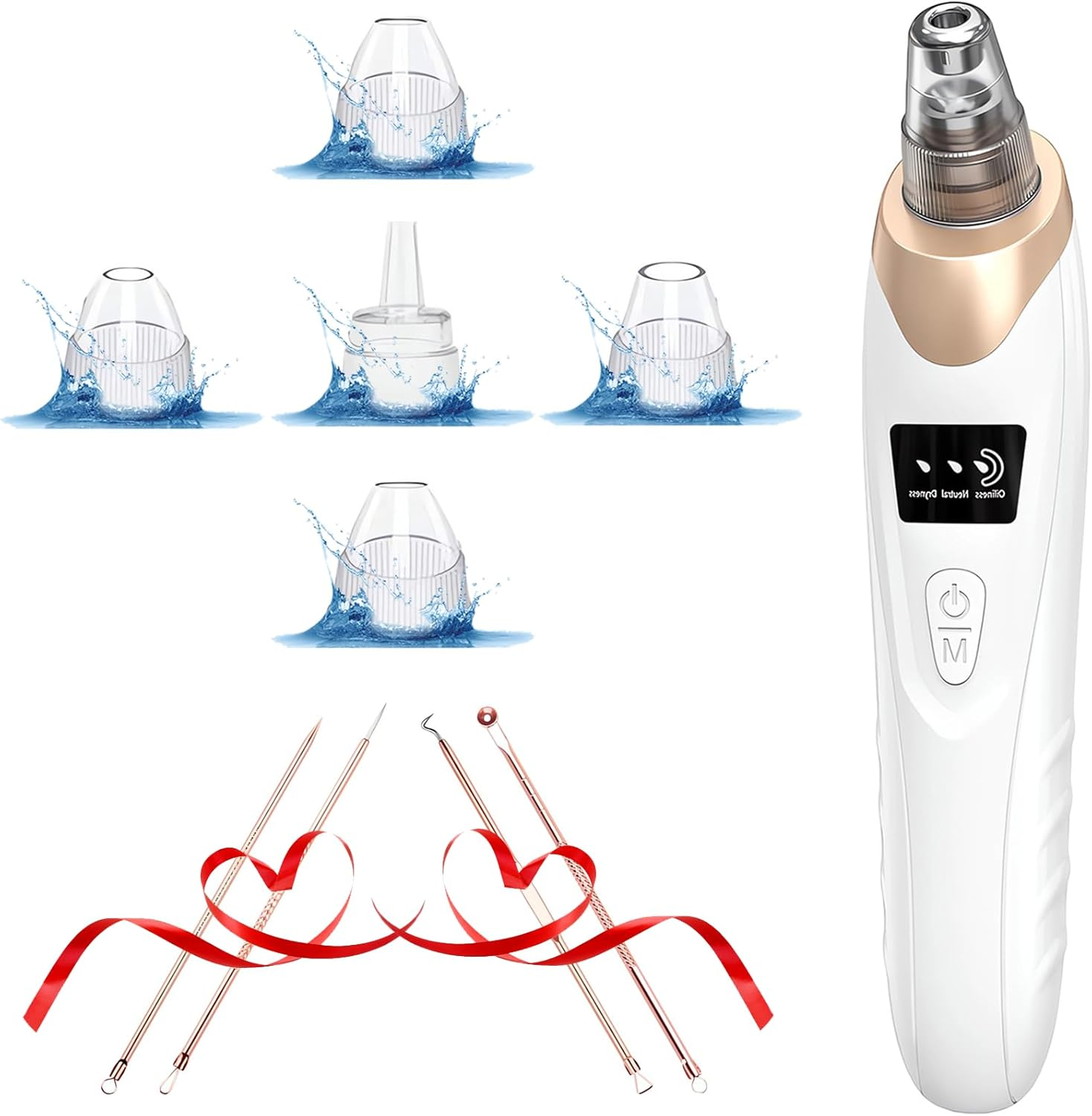 Blackhead Remover Pore Vacuum Kit - 2023 Upgraded Blackhead Extractor Tool with 3 Adjustable Suction Levels, 7 Probes, USB Rechargeable, Suitable for Women and Men image number 4