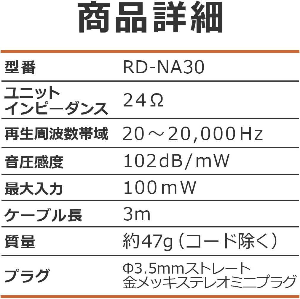 ELPA RD-NA30 Light-Over Headphones, Wired 20-20, 000Hz, Approx. 9.8 Ft (3.0 M)