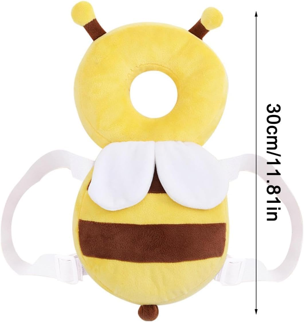 Little Bee anti Falling Pillow Head Protector Cushion, with Horizontal Band Walking Head Protection Safety Pads, Adjustable Lint Cushion Backpack for Falling Crawling and Walking anti Fall Pillow image number 2