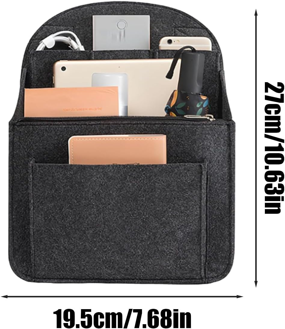 -Organizer, Insert Organizer | Felt Storage Bag Wallet Organizer,Travel Backpack Insert,Multi-Pocket Organizer Liner for Shoulder Bag