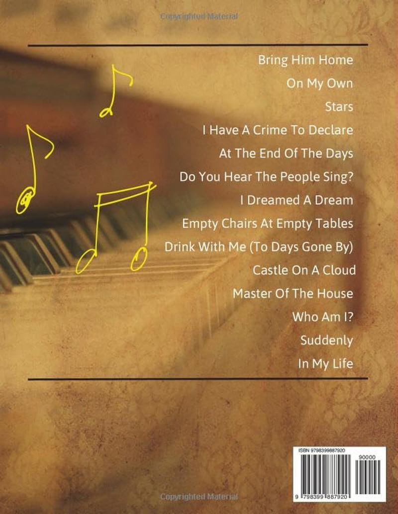 Les Miserables Sheet Music: a Collection of 14 Songs from the Soundtrack( Easy Piano)