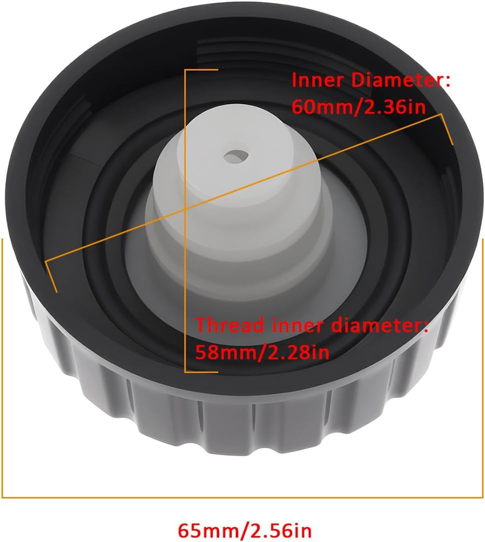 VGOL Fuel Tank Cap G 2" 58X65Mm 5105346 Compatible with Massey Ferguson 100 Series 154 178 184 Tractors image number 1