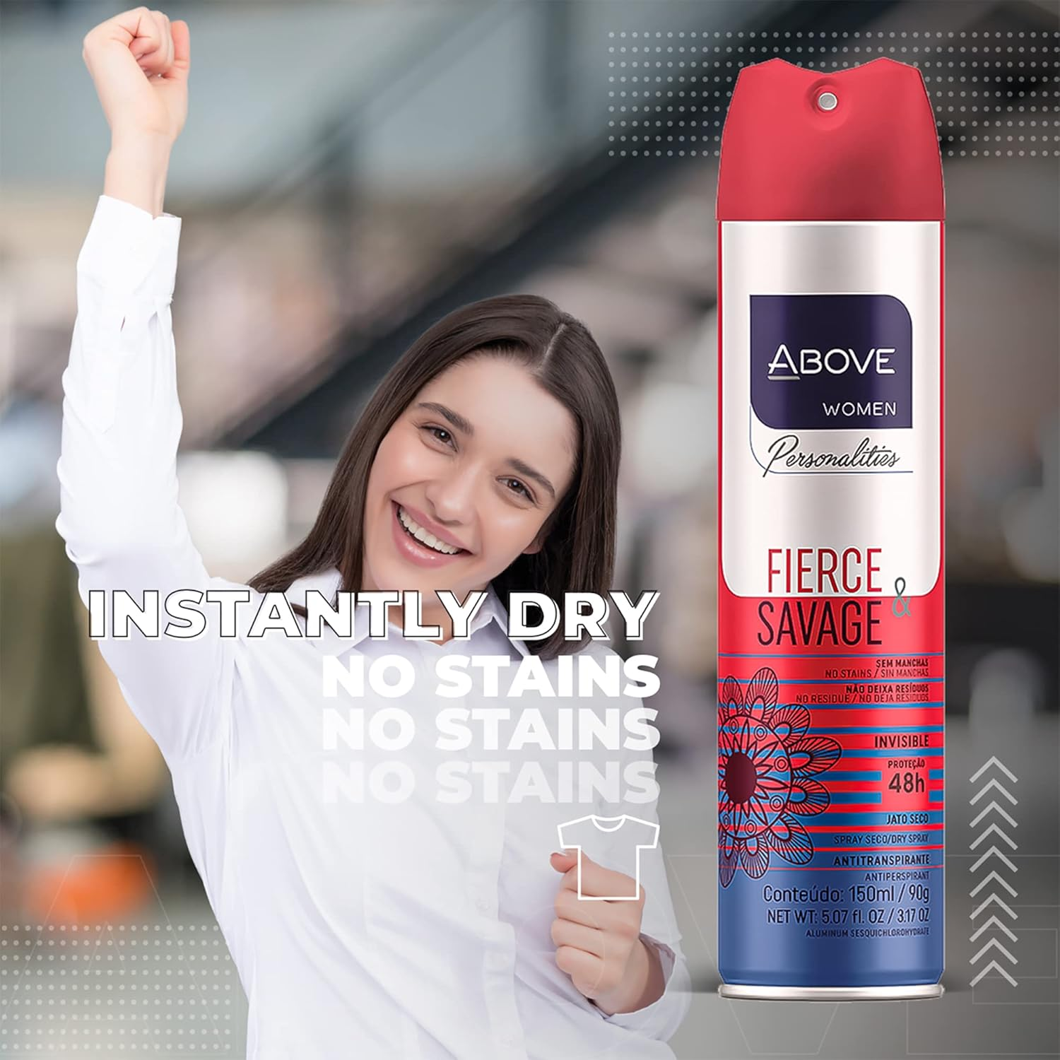 Above 48 Hours Personalities Antiperspirant Deodorant - Fierce and Savage for Women 3.17 Oz Deodorant Spray image number 4