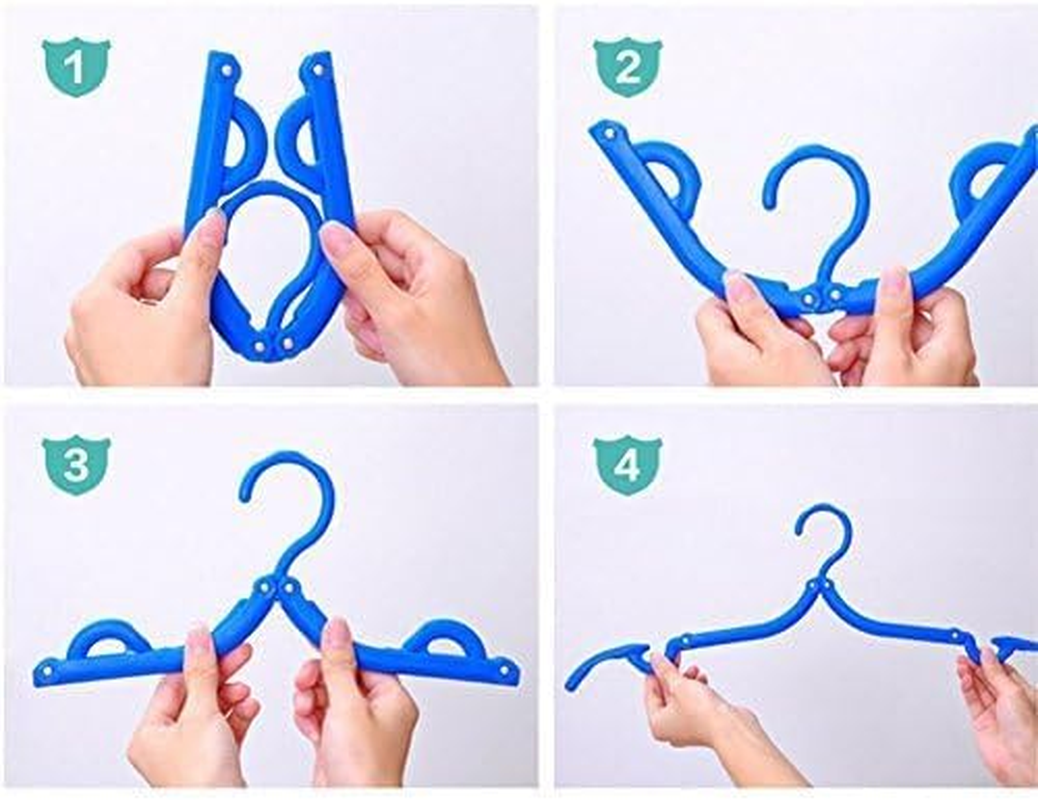 8 Pcs Travel Hangers - Cruise Ship Essentials Portable Folding Clothes Hangers Travel Accessories Foldable Clothes Drying Rack for Travel (Colorful 8Pcs) image number 3