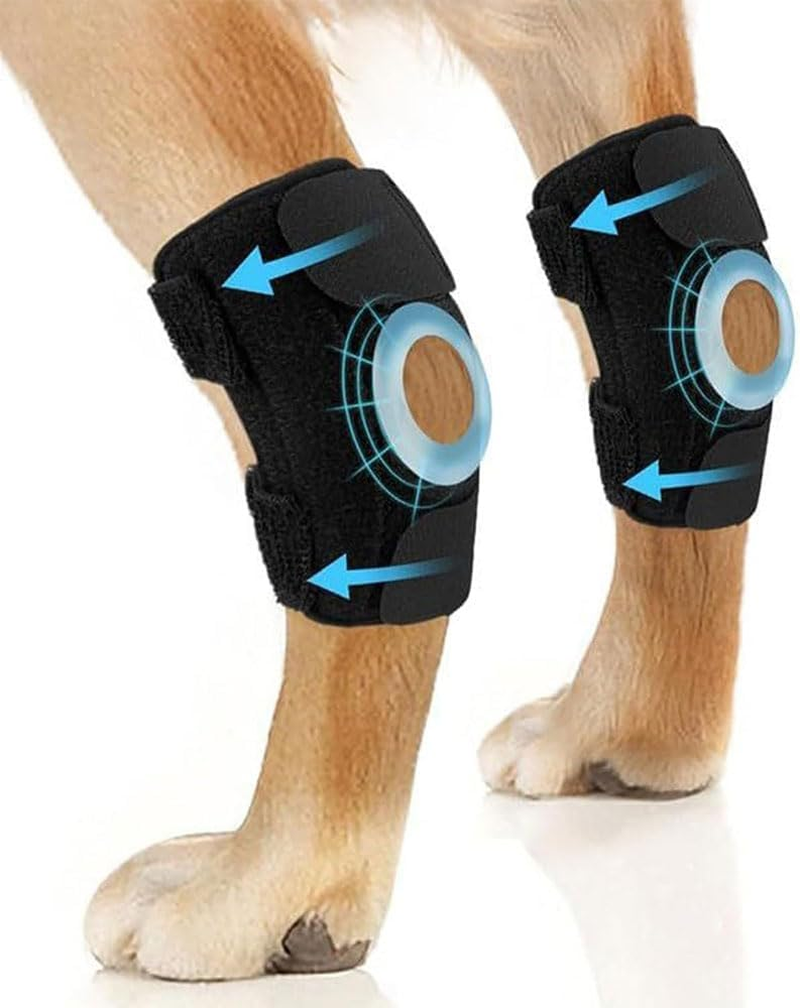 2 Pack Dog Joint Brace &ndash; Rear Leg Hock Support & Elbow Compression Wrap for Joint Injury, Sprain Protection, Arthritis Healing & Stability Loss image number 5