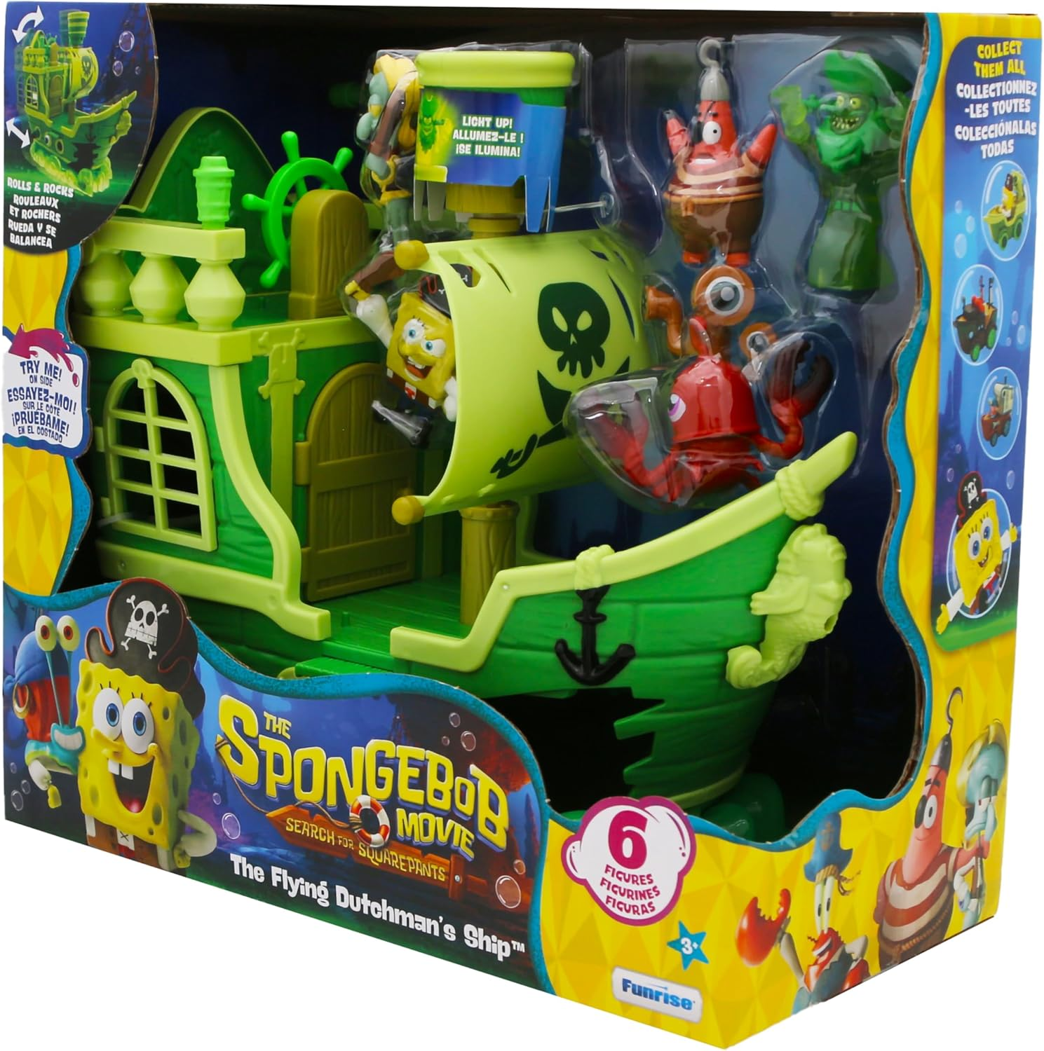 Spongebob Squarepants Movie: the Search for Squarepants - the Flying Dutchman&rsquo;S Ship Playset with 6 Exclusive Figures, Lights, Motion & Hidden Features for Kids Ages 3+ image number 4