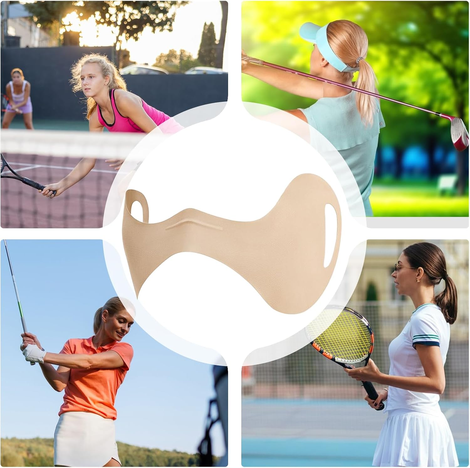 Sun Protection Face Cover | Golf Eye Patches | UV Blocking Skin Nose Sunblock for Outdoor Activities Including Vacation Hiking Running Fishing - Skin Color image number 4