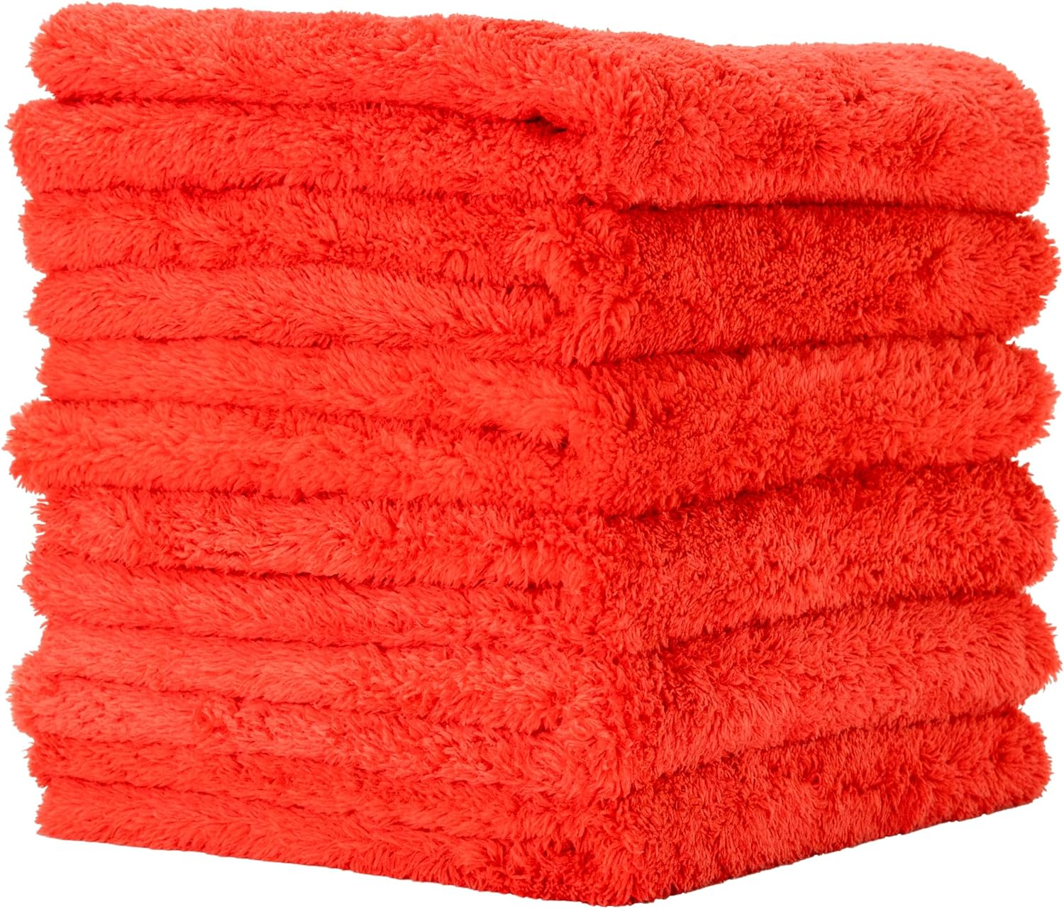 Proje Premium Car Care Microfiber Towel | Plush Red Microfiber Towel for Detailing and Polishing Cars | Ultra Absorbent Towel | Streak Free and Scratch Proof | 450 GSM 16"X16" Towel | Pack of 6 image number 4