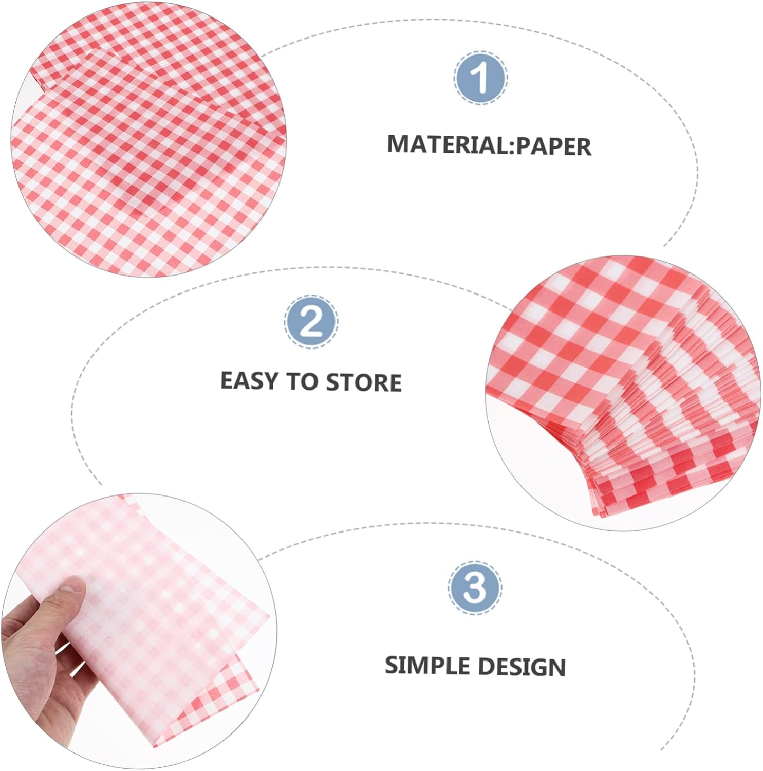 KICHOUSE Bakery Cake Decorating Paper Sandwich Paper Wrap Multi-Functional Food Wrapping 100 Sheets Liner image number 6