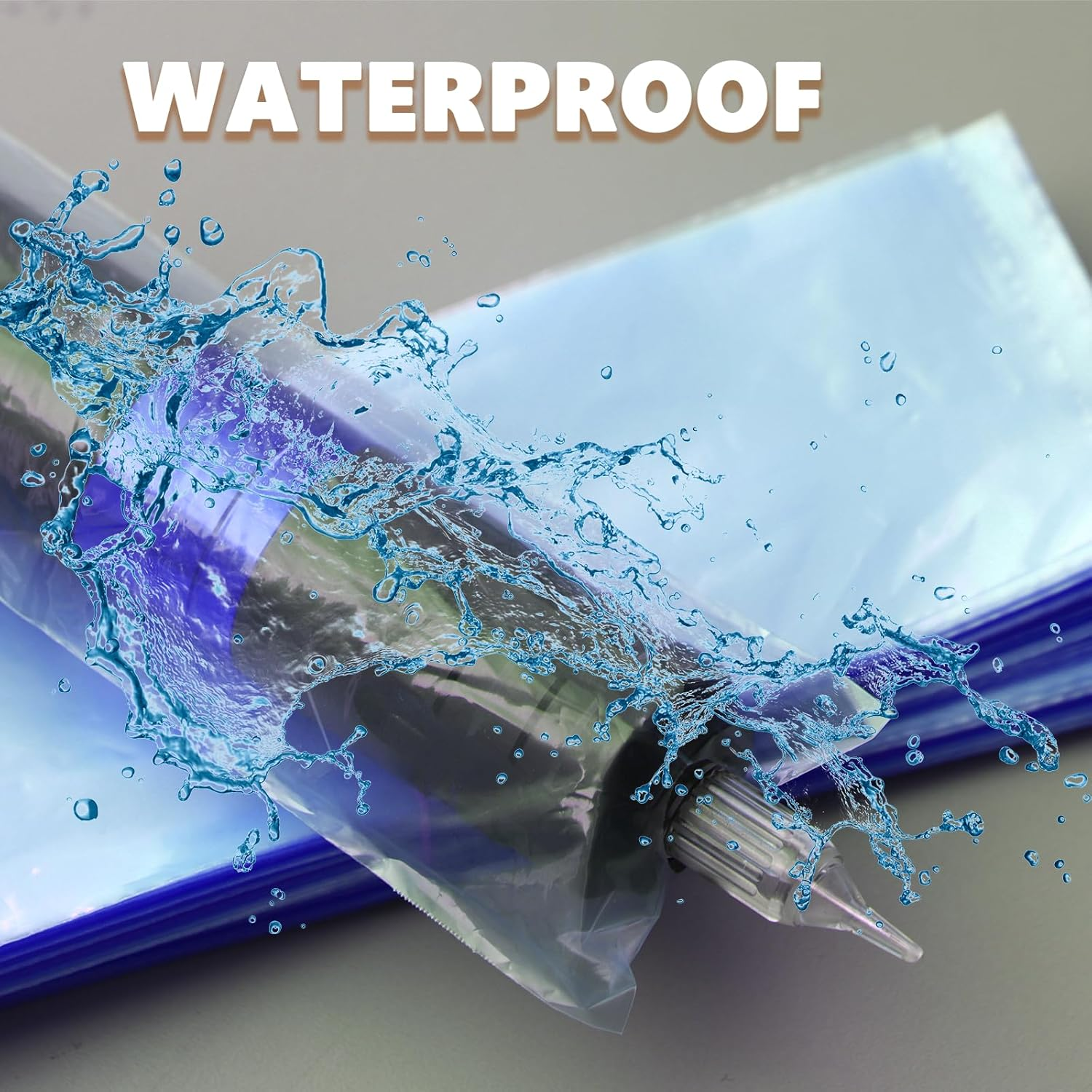 PEPAX Professional Large Tattoo Pen Bags Pack of 200 6.5 X 18 Cm White Tattoo Pen Machine Bag Disposable Tattoo Machine Covers image number 3