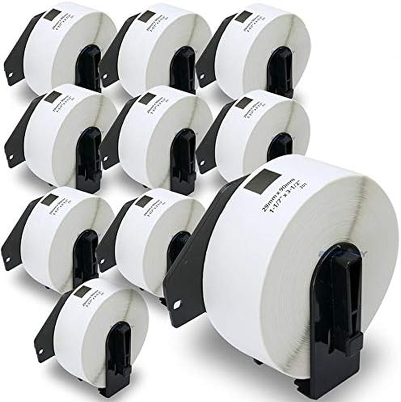 BETCKEY - Compatible Address Labels Replacement for Brother DK-11201 (29Mm X 90Mm), Compatible with Brother QL Label Printers [10 Rolls/4000 Labels] image number 6