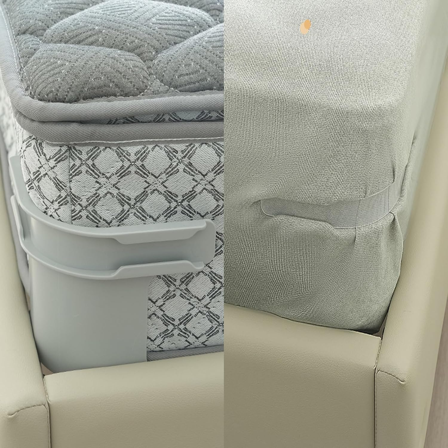 4-Pack Bed Sheet Holder Clips - No-Slip Fitted Sheet Fasteners & Duvet Stabilizers | Grey Anti-Shift Grippers for Mattress