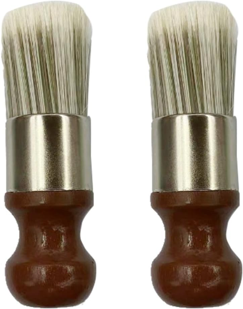 2 Pieces Leather Furniture Salve Brush, Durable Wood and Leather Care Too, Wood Salve Brush Set for Furniture, Shoes, Headlights, Car Interiors image number 3