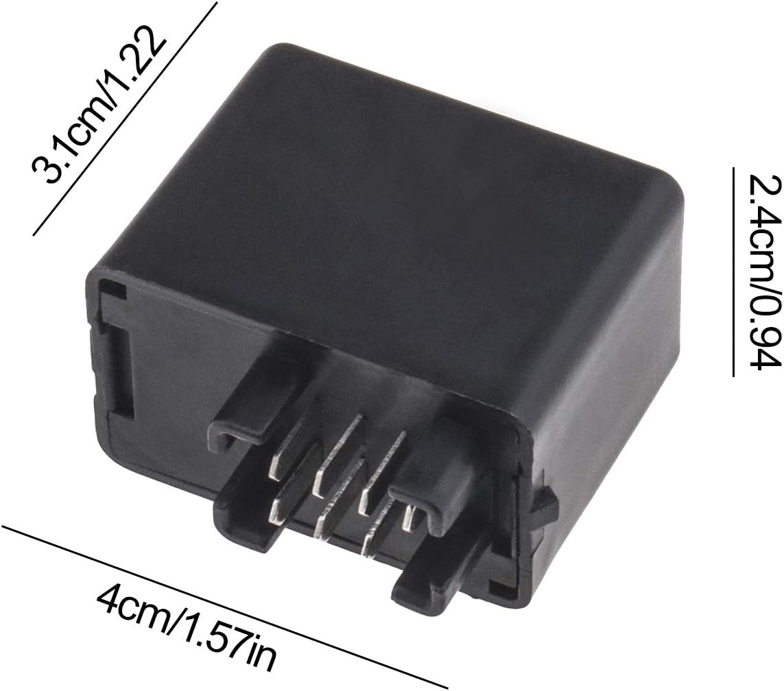 Emsea 7 Pin 12V LED Indicator Flasher Relay Compatible with Suzuki Compatible with GSXR 600 750 1000 GSF 650