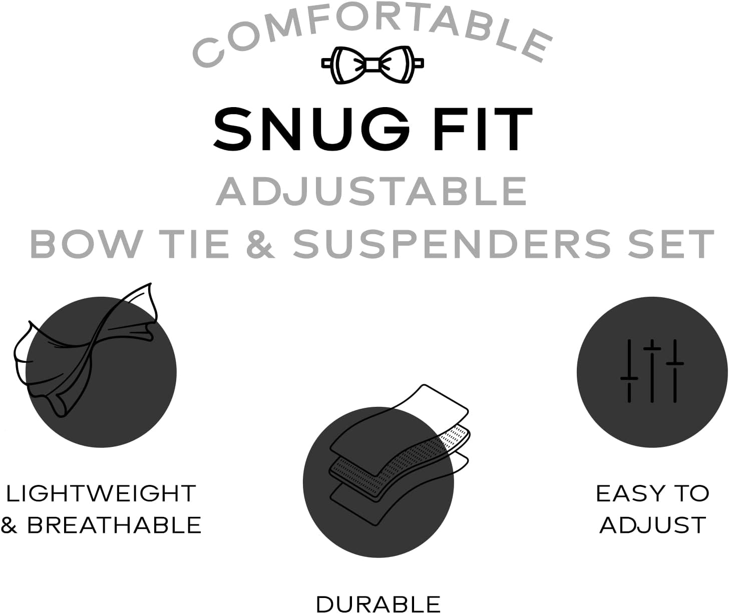 Man of Men - Bowtie & Suspender Set - Patterned Colors image number 3