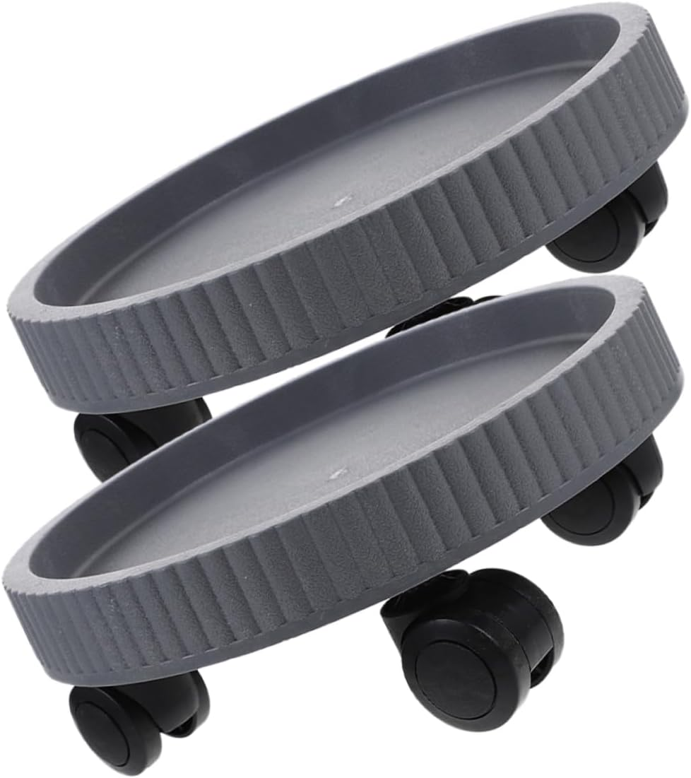 SUPVOX 2Pcs Thickened Mobile Roller Pallet Plastic Gardening Pot Tray Flowerpot Holder Wheels for Indoor Plants Plant Stand image number 1