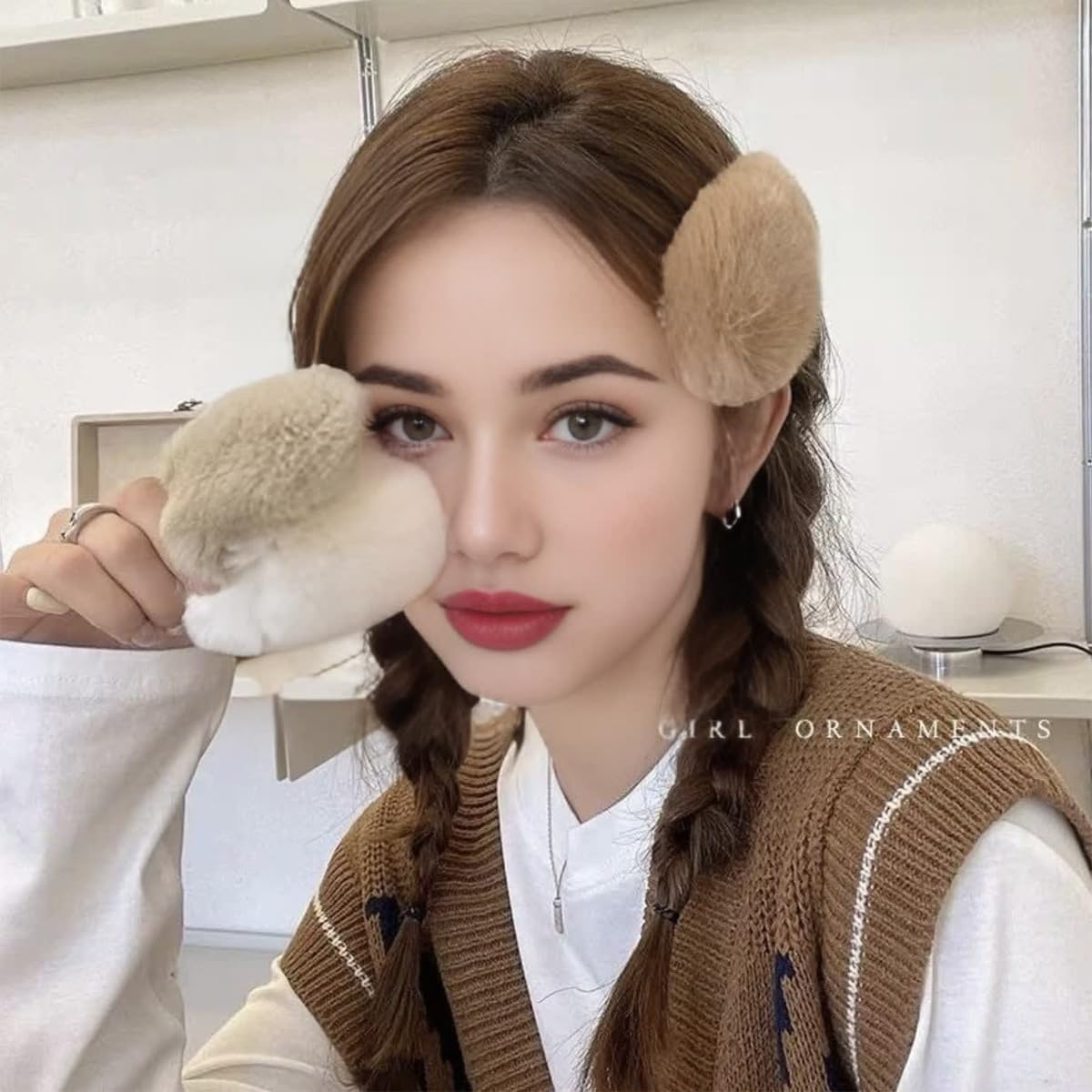 4Ps Women'S Autumn Winter Hair Clips Plush for Styling Large Duckbill Hair Clips Thick & Thin Hair Accessory image number 3