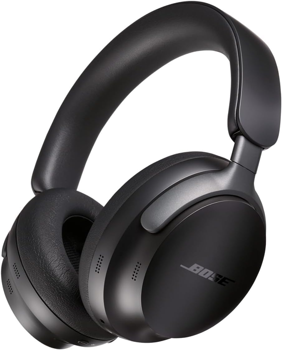 Bose Quietcomfort Ultra Bluetooth Wireless Noise Cancelling Headphones for Music with Spatial Audio, Over-The-Ear Headphones with Mic, up to 24 Hours of Battery Life, White Smoke