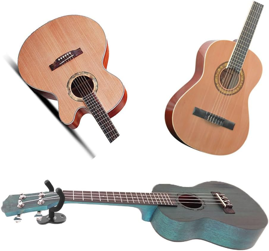 Guitar Wall Mount,2 Pack Guitar Wall Mount Wall Hanger,Guitar Hangers Hooks,Bracket Holders for Acoustic and Electric Guitars Bass Banjo Mandolin image number 1