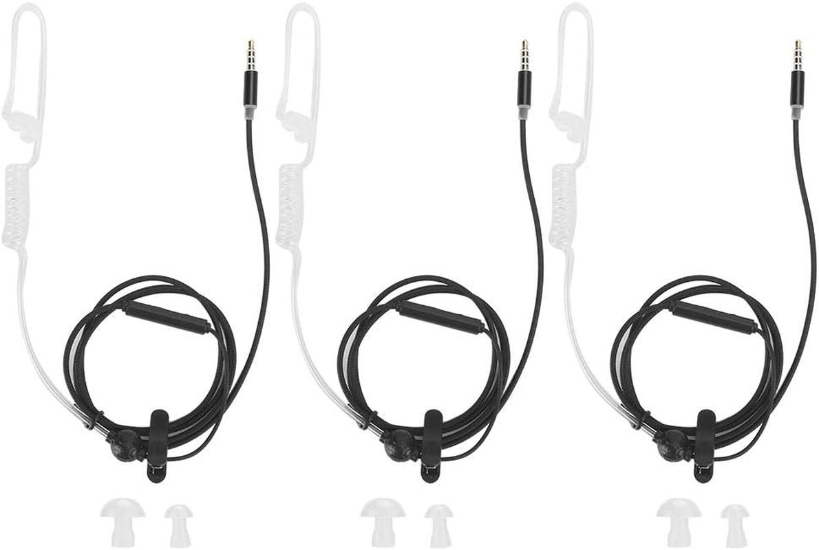 POENVFPO 3 Sets of Noise Reduction Headphones -Anti -Radiation Headphones with a Collar Clamp/Holder for Mobile and Professional Phones image number 3