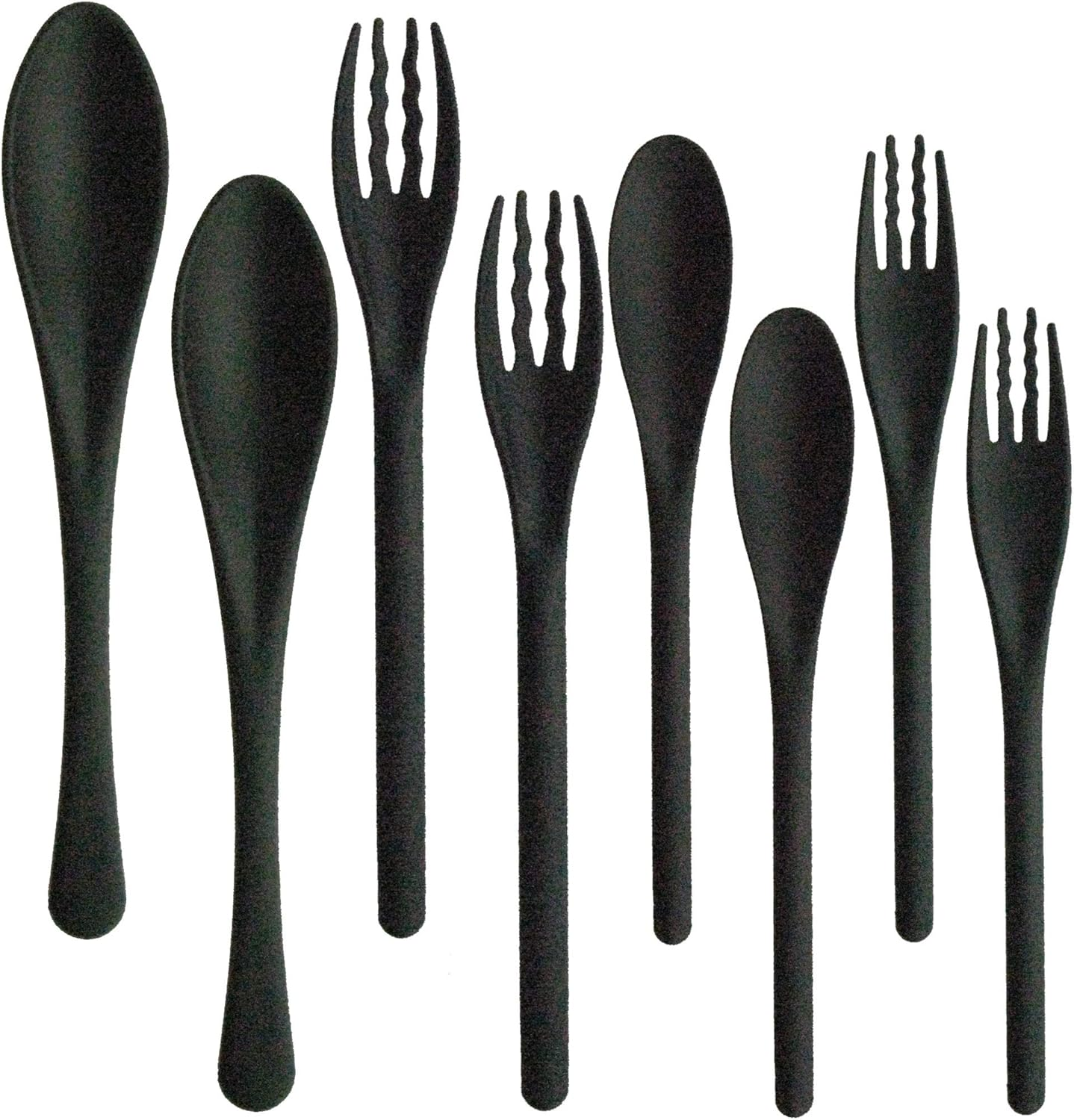 Nagao Heat Resistant Plastic Soft Fork Set of 5 White Dishwasher Safe Made in Japan image number 1