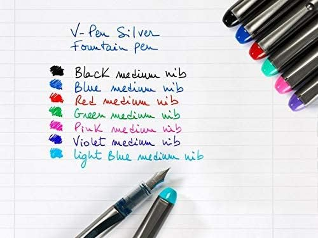 Pilot V Fountain Pen - Medium Nib - (Blue 3) image number 2