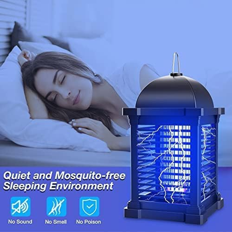 Upgraded Bug Zapper,Tmactime Mosquito Killer Lamp with 4300V UV Waterproof Electric Fly Zapper,Fruit Fly Killer for Camping,Plug-In Hangable Fly Trap Light,Bedroom, Kitchen, Office, Home Garden