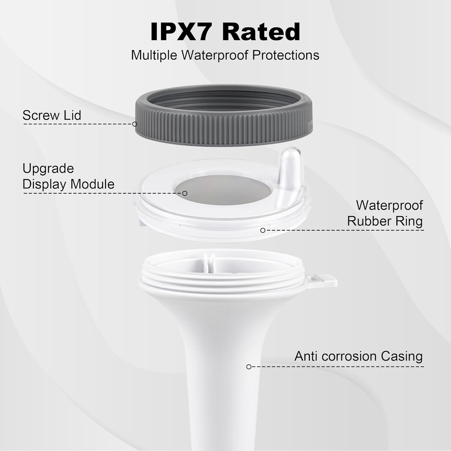 Wireless Pool Thermometer Floating IBS-P01R Easy Read Remote Pool Thermometer Temperature Meter for Outdoor Indoor Swimming Pools, Spas, Bath Water, Hot Tubs and Ponds image number 3