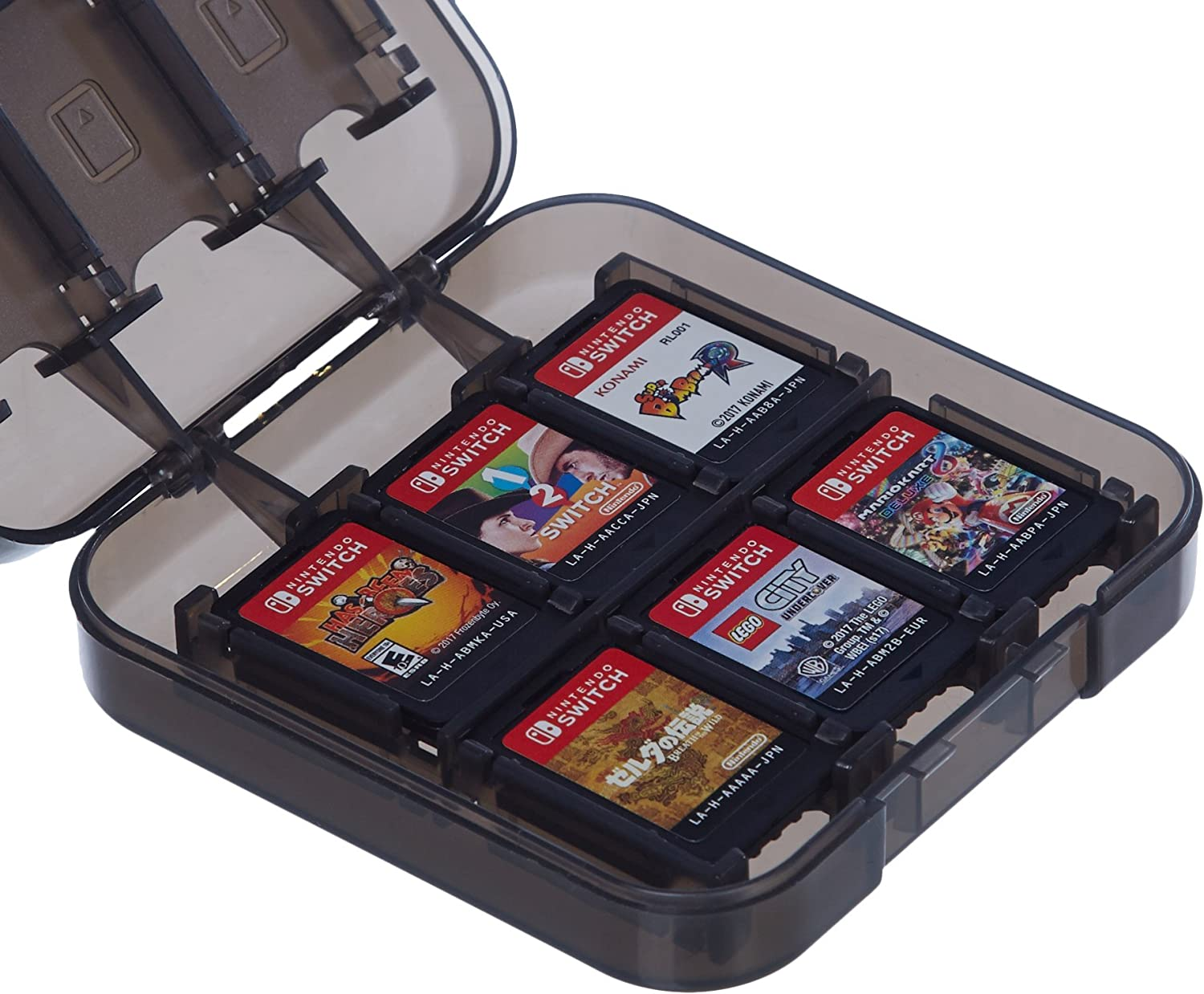 Amazon Basics Game Storage Case for 24 Nintendo Switch Games - 3.4 X 3.4 X 1 Inches, Blue