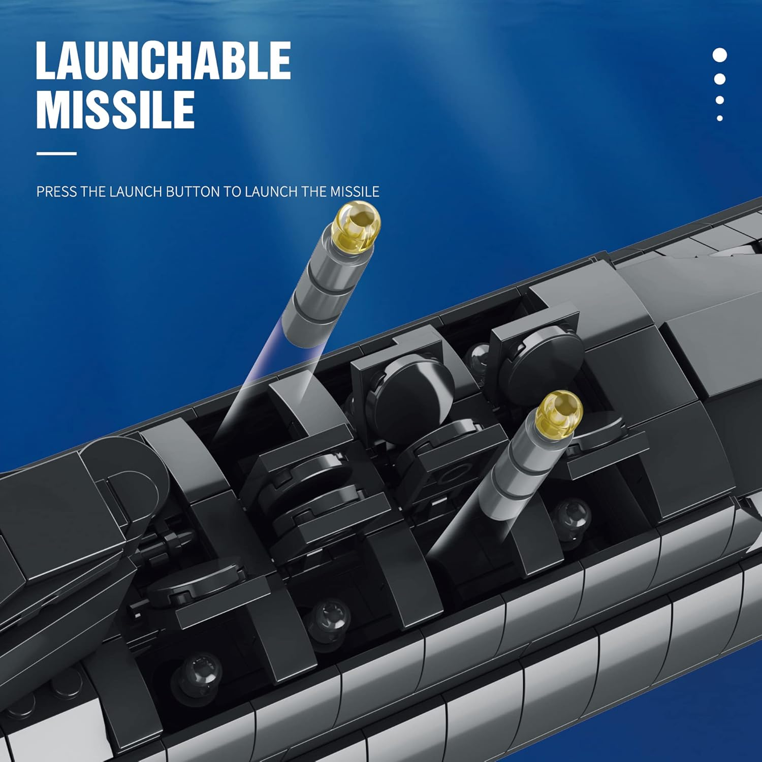 Reobrix 800 Nuclear Submarine Building Blocks Set, Military Submarine Model Construction Kit with Light, Battleship Building Toy for Display and Collectible, Compatible with , 1498 Pieces image number 4