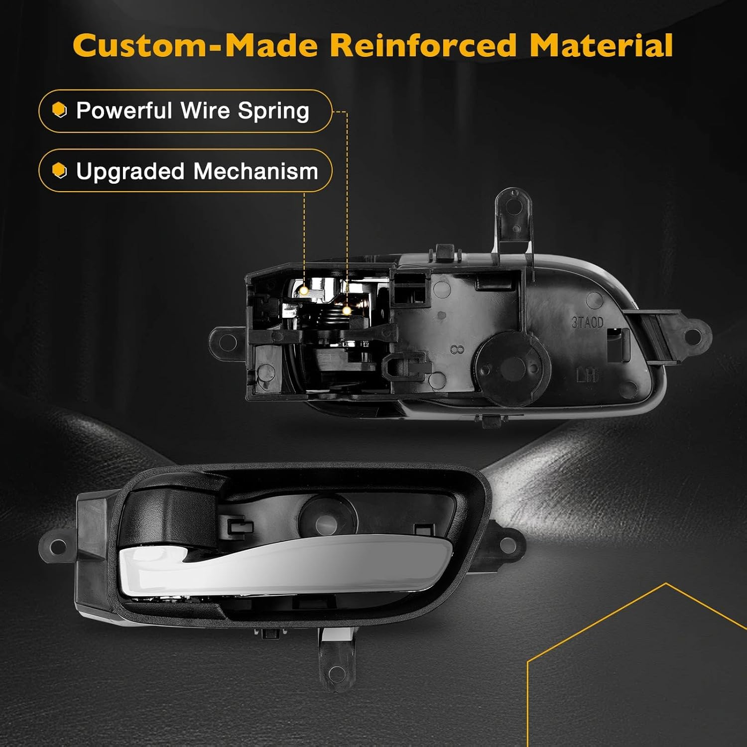 Interior Door Handle Front Rear Left Driver Side | for 2013-2017 Nissan Altima Pathfinder, 2015 2017 Nissan Titan, 2016-2017 Titan XD, 2015-2017 Nissan Murano | Replaces# 80671-3TA0D, 80671-3TA0A image number 6