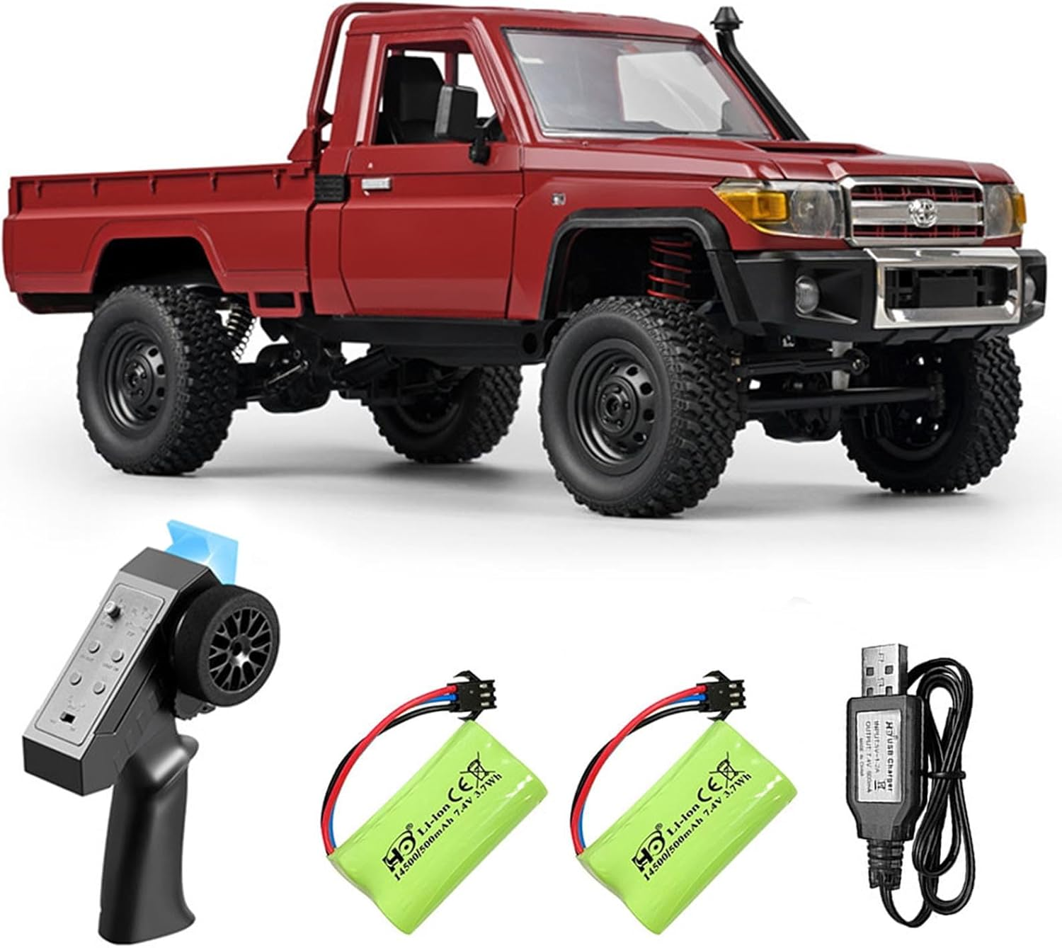 RC Rock Crawler RC Truck, 4X4 LC79 Off-Road Remote Control Car,1/12 Scale with 2.4Ghz,280 Brushed Motor,Proportional Throttle Steering,Rtr All-Terrain Hobby Toy for Adults (Red 1Battery)