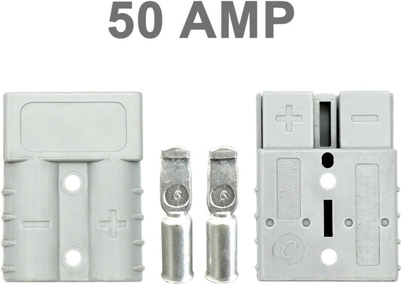 10Pcs Anderson Style Plug Connectors 50 AMP 12-24V 6AWG DC Power SP