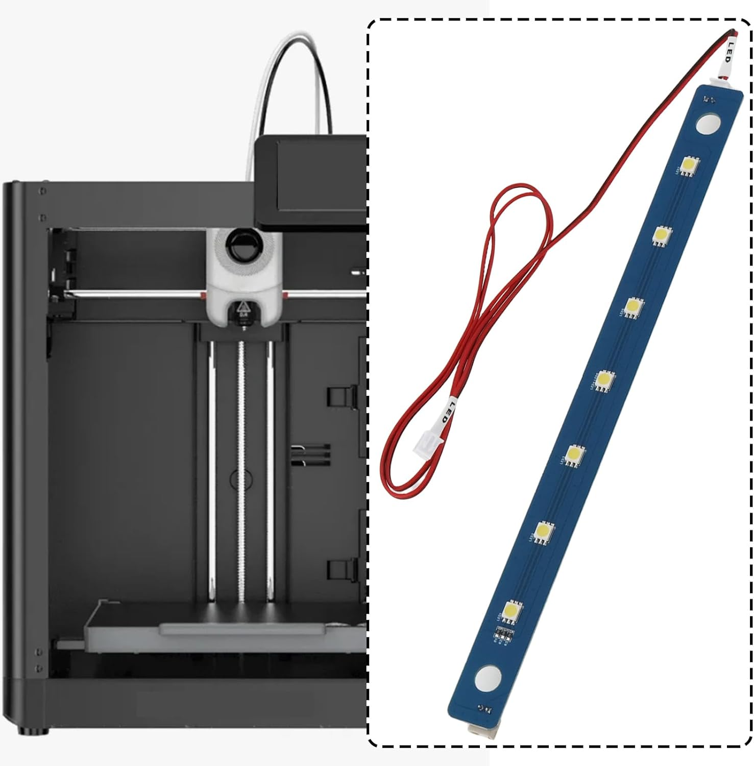VGOL LED Light Board Compatible with FLASHFORGE Adventurer 5M / 5M Pro,24V Replacement Strip with 7 Leds for 3D Printer Front Panel image number 5